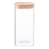 1.5L Square Glass Storage Jar with Wooden Lid - By Argon Tableware