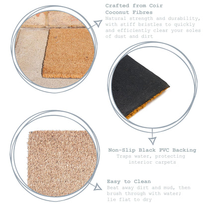 90cm x 60cm Stag Coir Door Mat