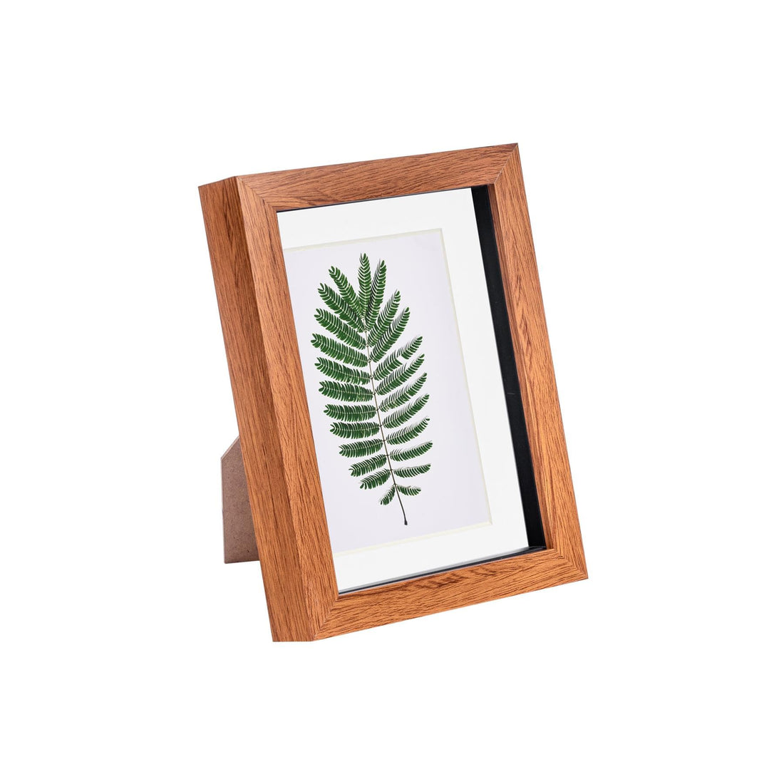 Dark Wood 5" x 7" Shadow Box Photo Frame with 4" x 6" White Mount