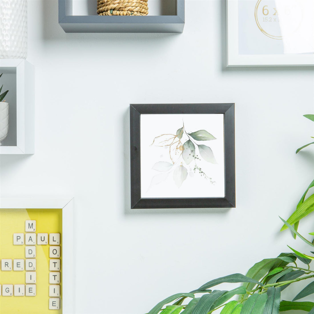 Black 6" x 6" Shadow Box Photo Frame with Black Spacer