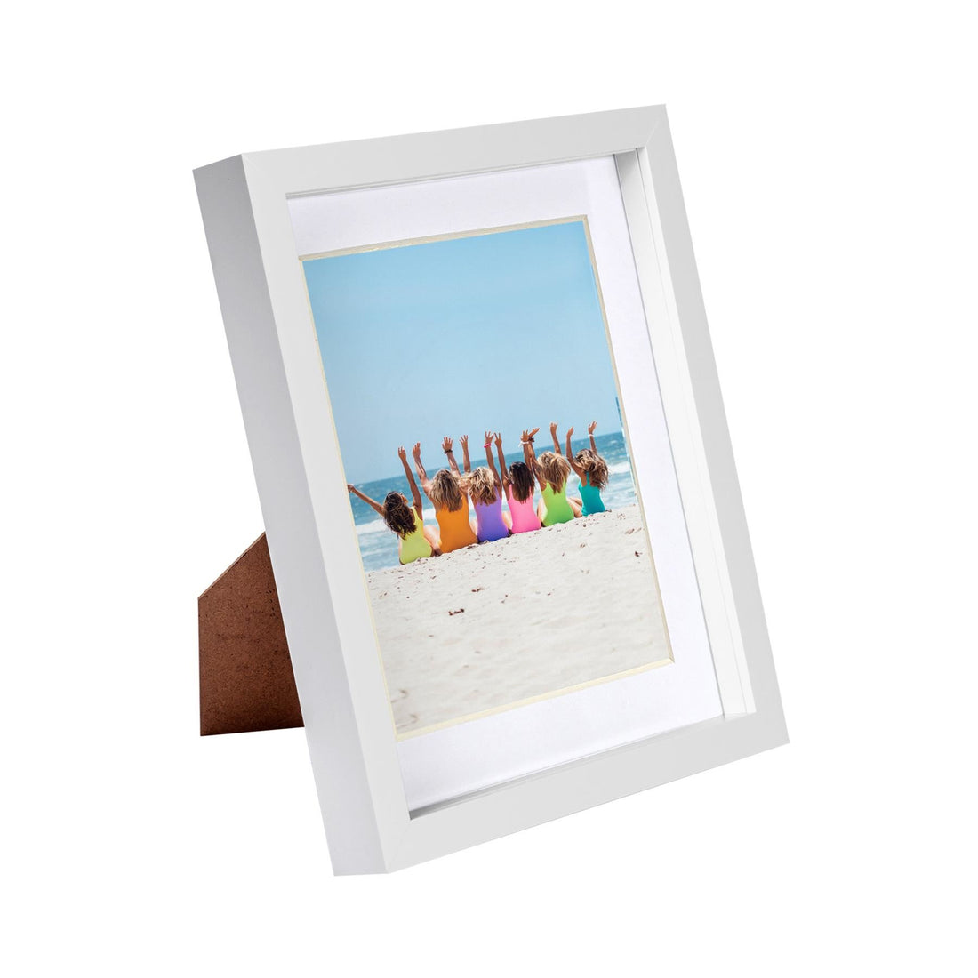 White 8" x 10" Shadow Box Photo Frame with 5" x 7" White Mount &amp; White Spacer