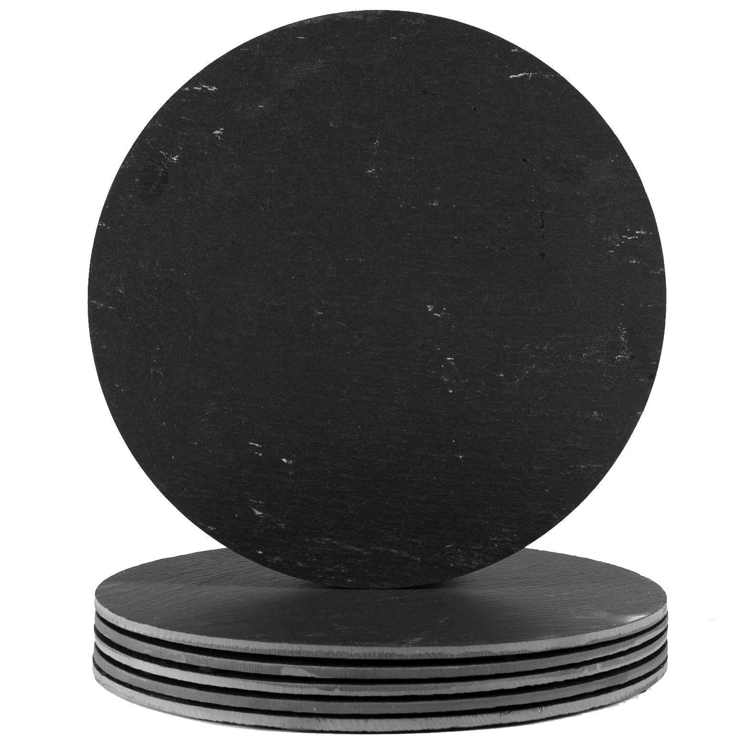 30cm Round Linea Slate Placemats - Pack of Six