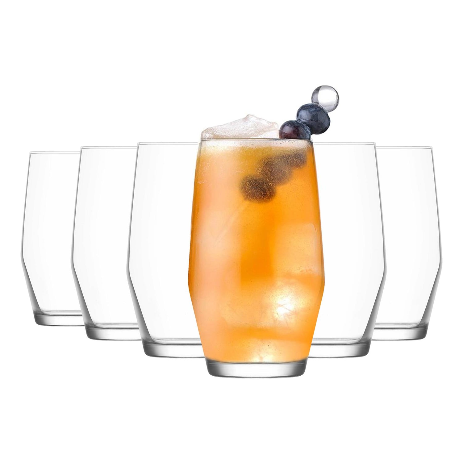 LAV 6 Piece Ella Highball Cocktail Glasses Set - 495ml