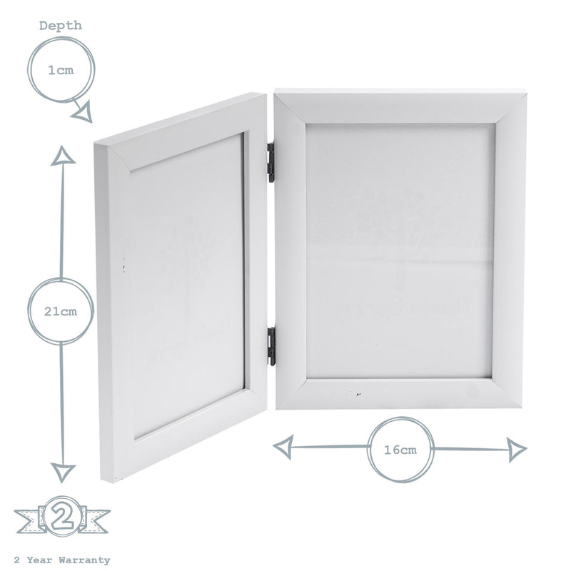 5" x 7" Folding Double Picture Frames - By Nicola Spring