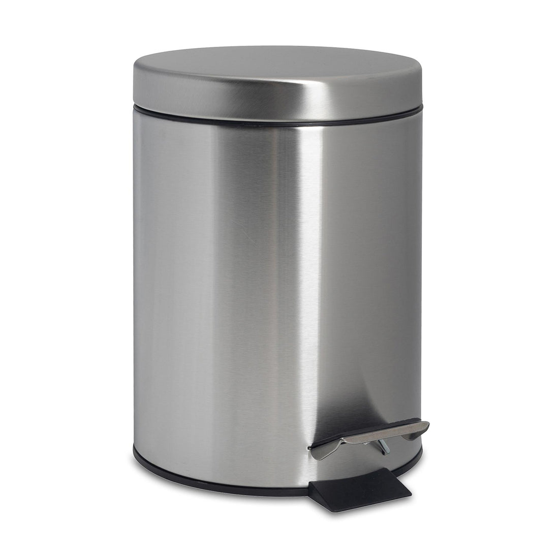 3L Round Stainless Steel Pedal Bin - Brushed