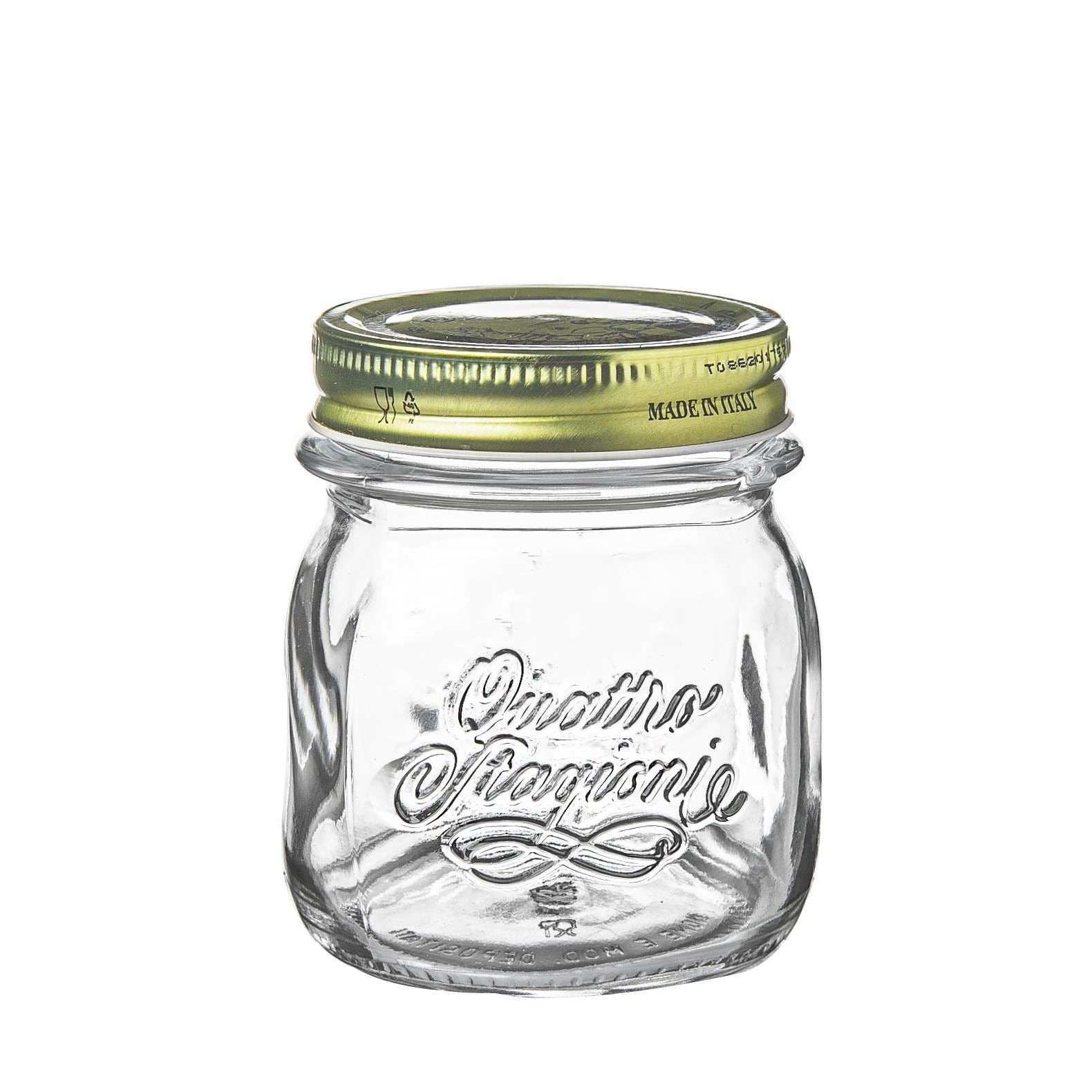 250ml Quattro Stagioni Glass Food Preserving Jars - Pack of 3