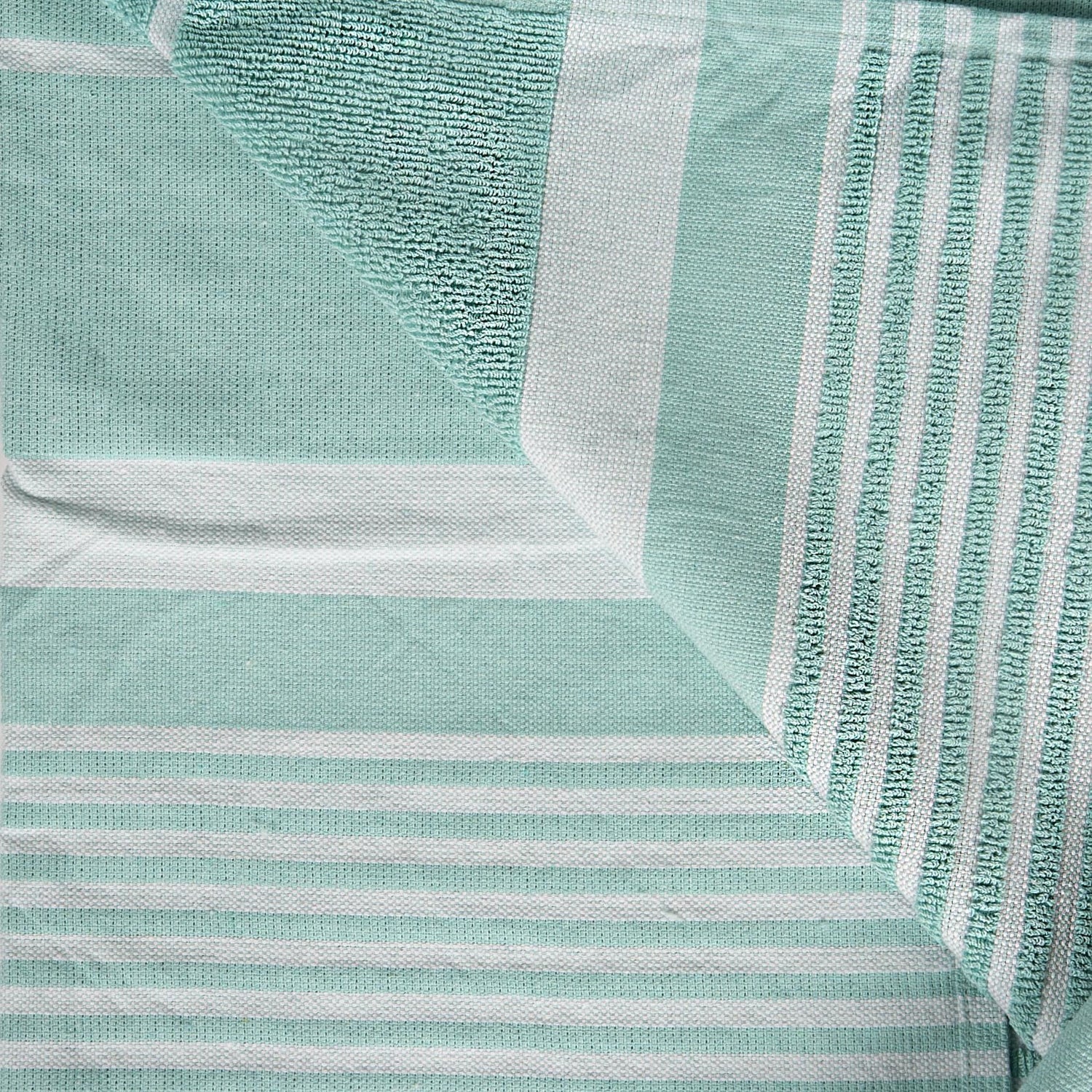 160cm x 90cm Aqua Deluxe Turkish Cotton Towels Set - Pack of Two