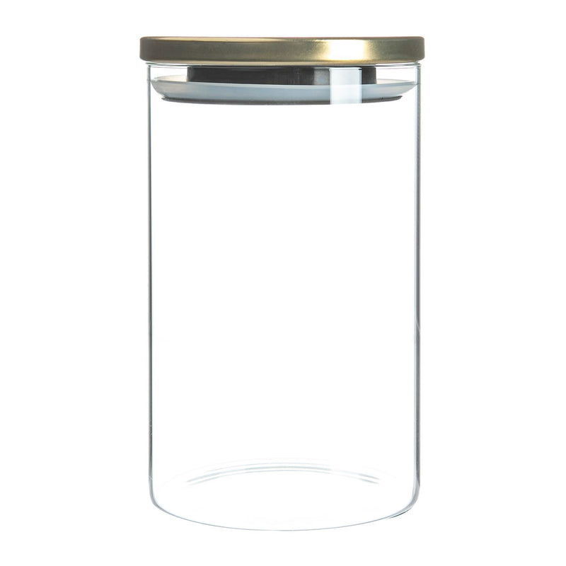 1L Glass Storage Jar with Metal Lid - By Argon Tableware