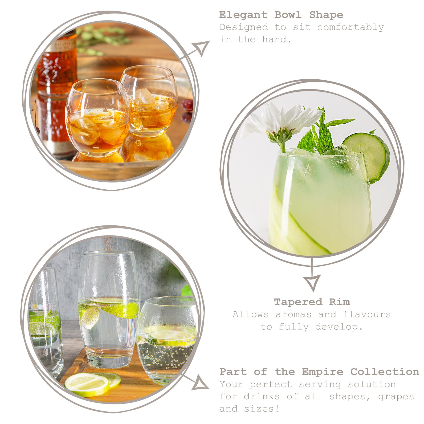 510ml Empire Highball Glasses - Pack of Six