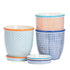 Nicola Spring 3 Piece Hand Printed Plant Pots Set - 20cm - 3 Colours