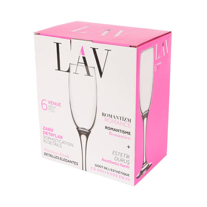 220ml Venue Champagne Flutes - Pack of Six