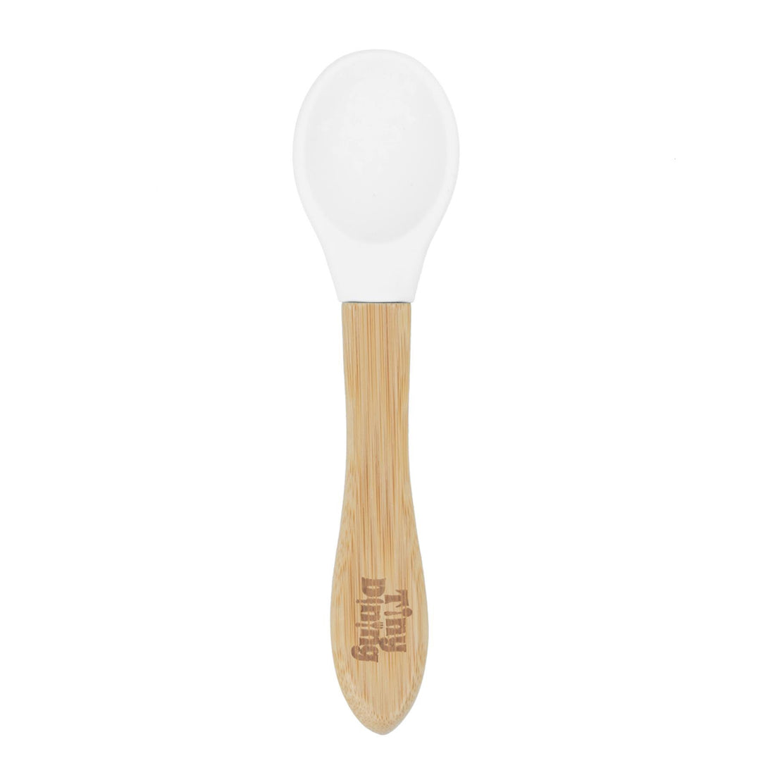 Bamboo Baby Feeding Spoon with White Silicone Tip