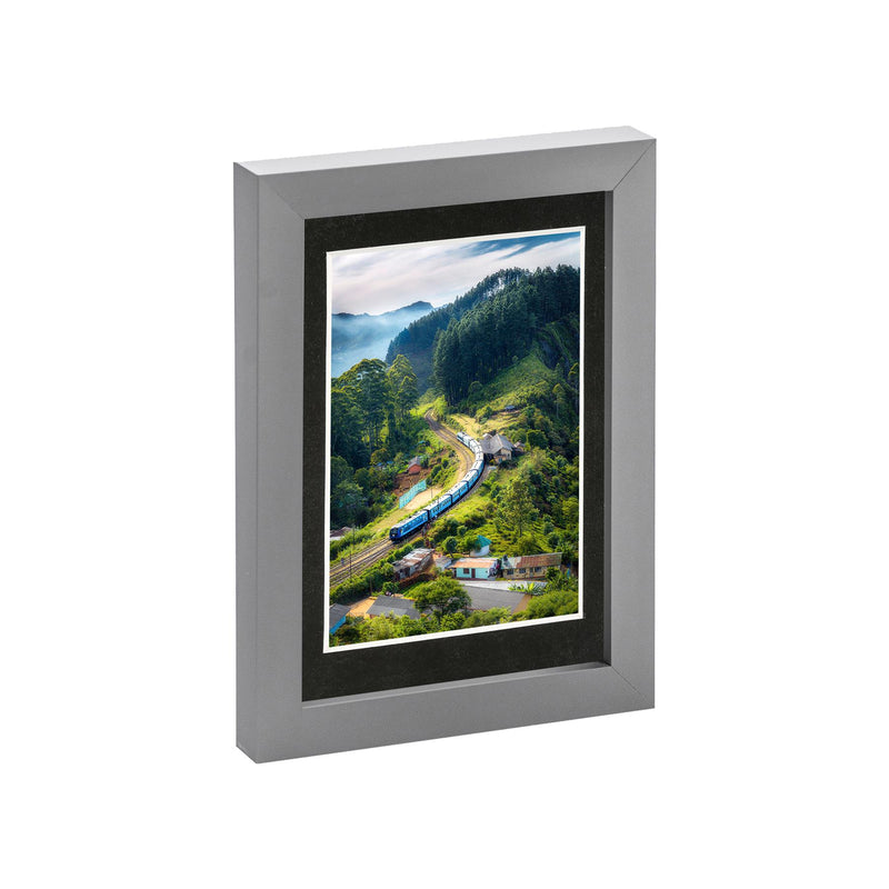 5" x 7" Grey Photo Frame with 4" x 6" Mount - By Nicola Spring