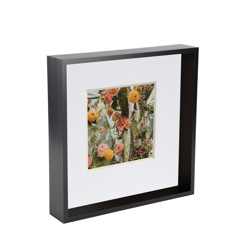 10" x 10" 3D Deep Box Photo Frame with 6" x 6" White Mount - By Nicola Spring