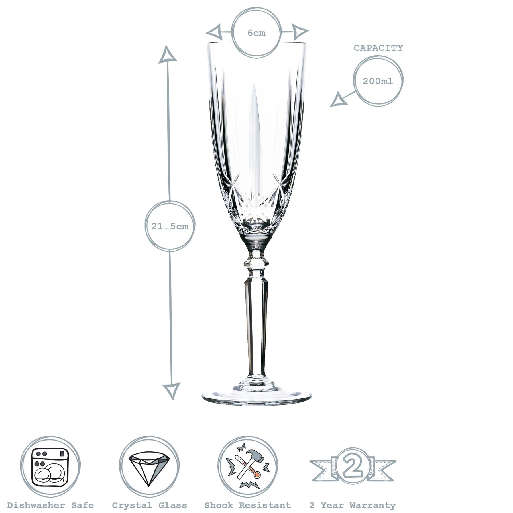 200ml Orchestra Champagne Flutes - Pack of Six