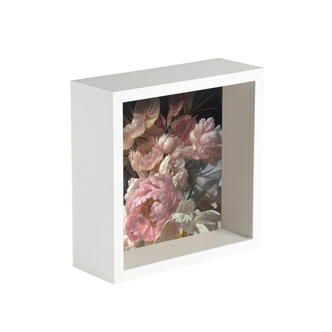 White 6" x 6" Deep Shadow Box Photo Frame
