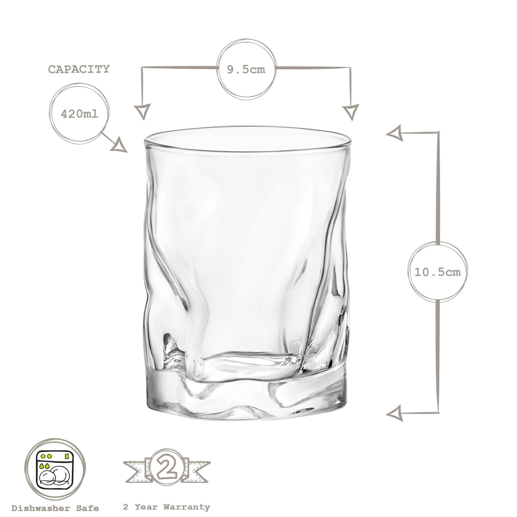 420ml Sorgente Whisky Glasses - Pack of Six